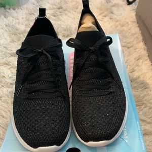 Skechers Black Sparkly Slip- Ons